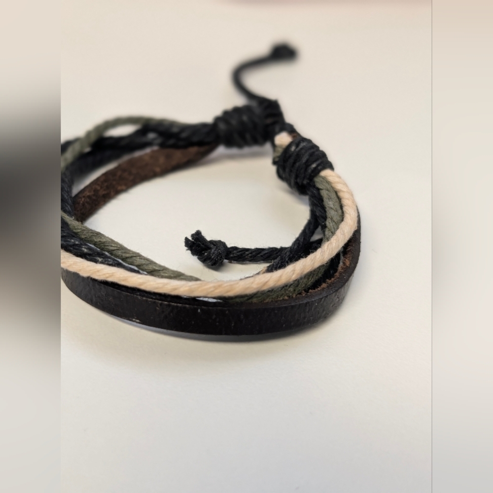 Multicolor Braided Leather Bracelet